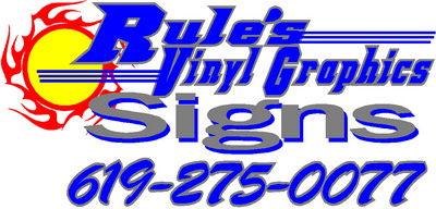 Best Prices in all of San Diego  Fastest Service, Top Quality Materials, Vinyl Graphics, Vinyl Lettering, Vinyl Decals, Vinyl Vehicle Graphics, Vinyl Vehicle Lettering, Vinyl Boat Graphics, Vinyl Boat Lettering, Store Front Signage, Custom Logos, Decals, Stickers, A-Frame Signs, Sandwich Signs, Realtor Signs, Construction Signs, Full Vehicle Body Wraps, Full Color Graphics, Plotter Graphic Designs, Mobile Graphic Vinyl Designs. wil@rvgsigns.com or call (619) 275-0077